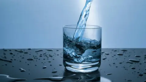 Various fresh ingredients like lemon, cucumber, mint, and berries arranged around a glass of water, symbolizing enhanced hydration.