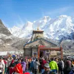 Pilgrims undertaking the Char Dham Yatra, a significant Hindu pilgrimage route in India.