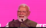 PM Modi speaking at VivaTech 2026 in Paris, emphasizing AI for all-inclusive development in India.