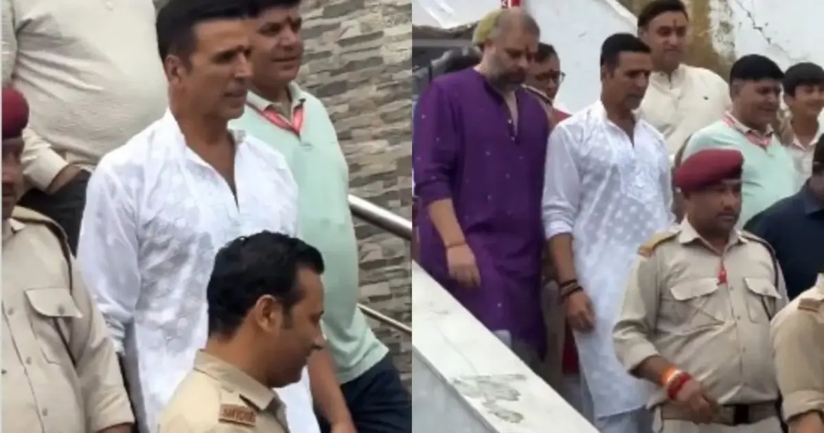 Akshay Kumar at Vaishno Devi Temple seeking blessings before film release