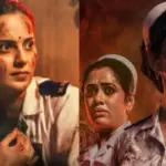 Girija Oak and Kangana Ranaut on the set of 'Bharat Bhhagya Viddhaata'