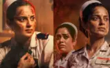 Girija Oak and Kangana Ranaut on the set of 'Bharat Bhhagya Viddhaata'