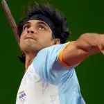 Neeraj Chopra wincing in pain during the World Championships due to a back injury.