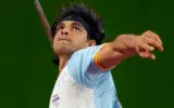 Neeraj Chopra wincing in pain during the World Championships due to a back injury.