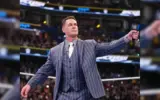 John Cena in a WWE ring, looking thoughtful
