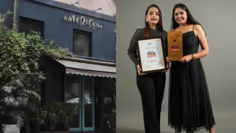 Americano Mumbai team celebrating their win for Best Italian Restaurant at the NDTV Food Awards 2026.