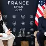 Donald Trump with Narendra Modi and Xi Jinping
