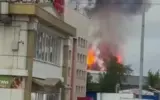 Ukrainian drone strike hits Moscow refinery, causing a tank lid to blow off.