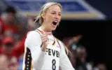 Sophie Cunningham speaking during her WNBA TV debut