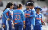Shafali Verma celebrates taking a wicket against South Africa in the Women's T20 World Cup 2026.