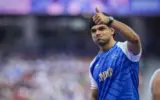 Neeraj Chopra competing at the Doha Diamond League