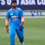 Vaibhav Sooryavanshi batting during the India A vs Sri Lanka A Tri-Nation Series final match.