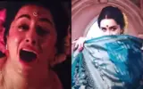 Shraddha Kapoor in a still from the leaked Eetha teaser, hinting at her return as Stree.