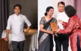 Himanshu Saini accepting the Chef of the Year (International) award at the NDTV Food Awards 2026.