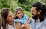 Ram Charan and Upasana with their daughter Klin Kaara on her 3rd birthday, revealing her face for the first time.