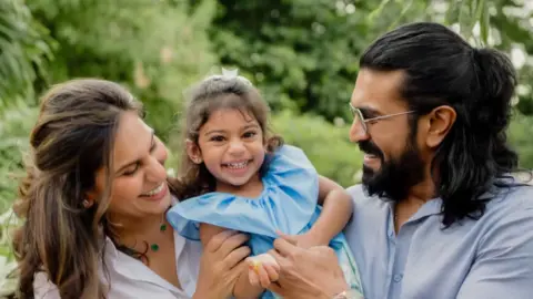 Ram Charan and Upasana with their daughter Klin Kaara on her 3rd birthday, revealing her face for the first time.