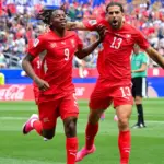 Johan Manzambi scores for Switzerland against Bosnia and Herzegovina in their 4-1 World Cup qualifying match.