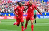 Johan Manzambi scores for Switzerland against Bosnia and Herzegovina in their 4-1 World Cup qualifying match.