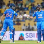 Rohit Sharma leading the Indian cricket team during an ODI match against England.