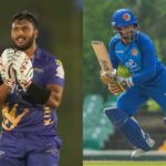 Dickwella and Fernando batting for Sri Lanka A against Afghanistan A in the Tri-Nation Series