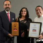 Chef Manish Mehrotra's restaurant Nisaba receiving the Opening of the Year award.