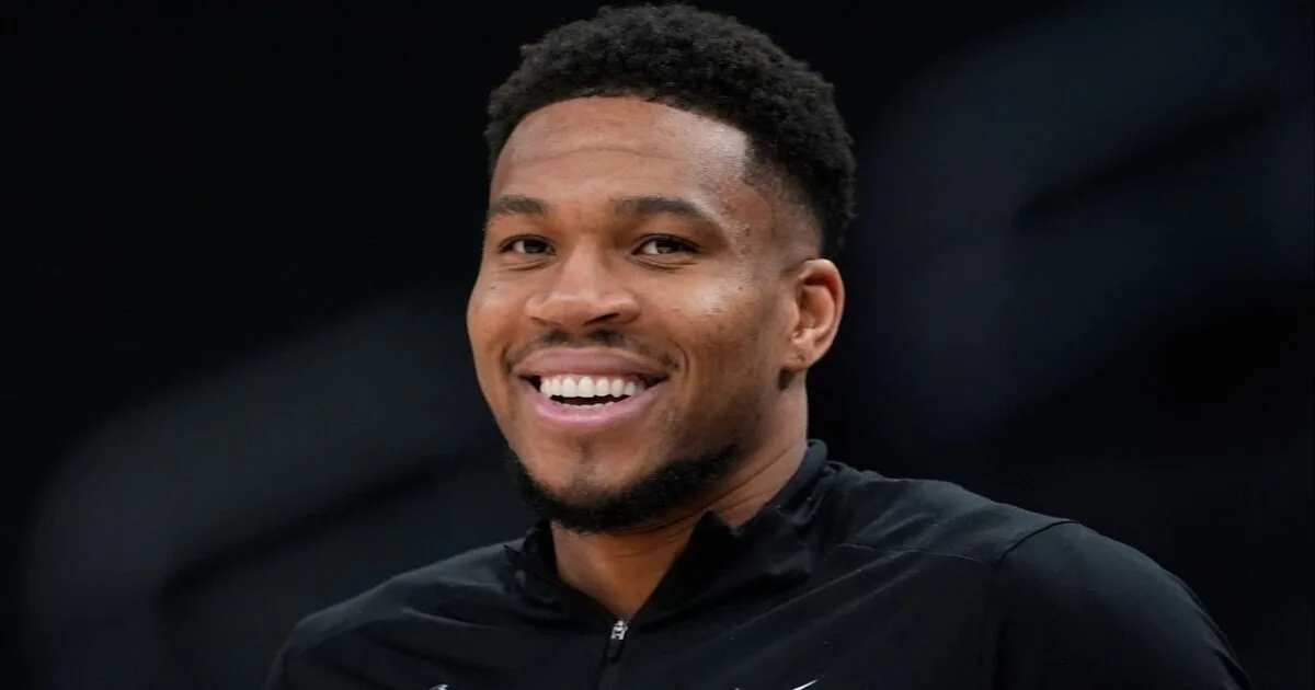Giannis Antetokounmpo in Milwaukee Bucks uniform