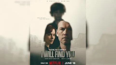 A still from Harlan Coben's 'I Will Find You' on Netflix, showing a tense scene.