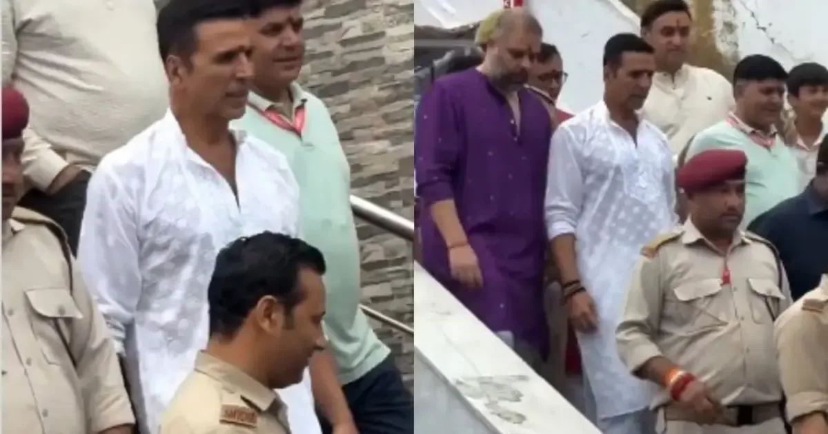 Akshay Kumar at Vaishno Devi Temple seeking blessings before film release