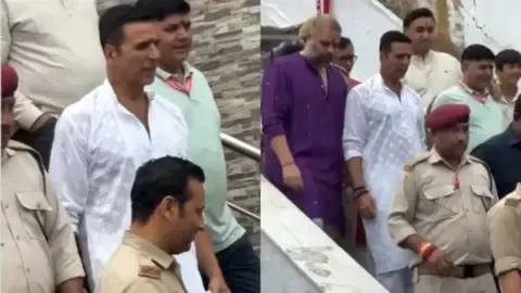 Akshay Kumar at Vaishno Devi Temple seeking blessings before film release