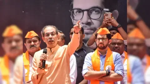 Kiran Landge, political figure, speaking about potential UBT Sena defections in Mumbai BMC.