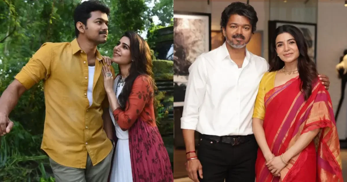 Samantha Ruth Prabhu with Chief Minister Vijay