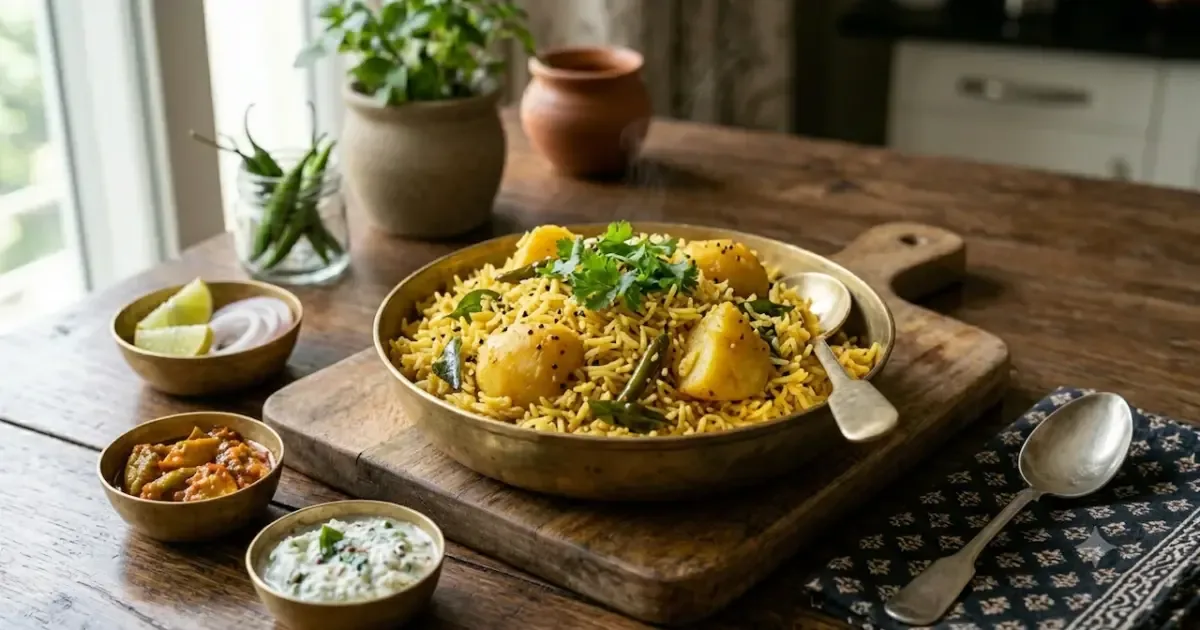 A vibrant collage of various Indian dishes including batata bhaat and bonda, representing the week's food news.