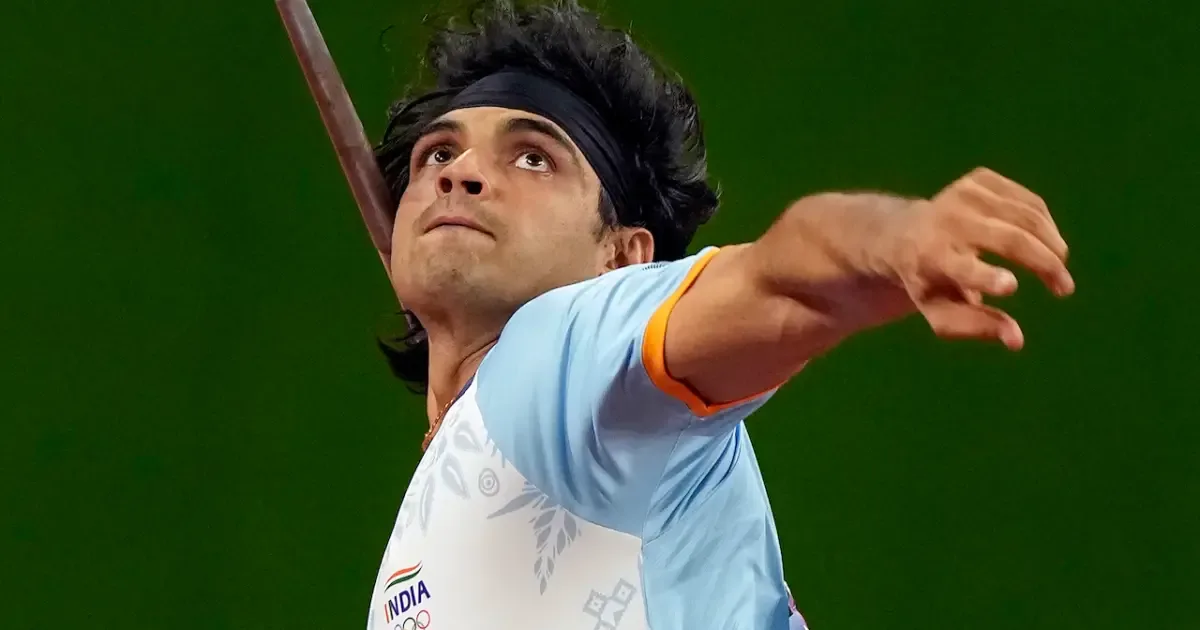 Neeraj Chopra wincing in pain during the World Championships due to a back injury.