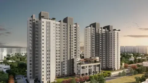 Elderly couple looking out a window, symbolizing the growing senior living market in India.