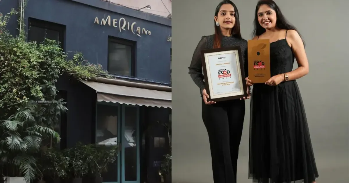 Americano Mumbai team celebrating their win for Best Italian Restaurant at the NDTV Food Awards 2026.