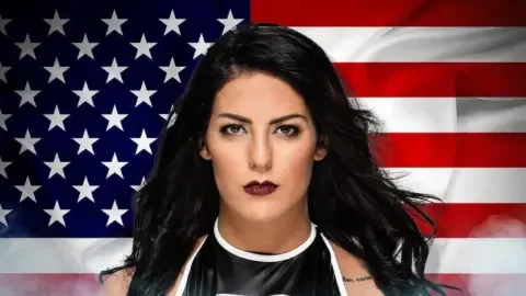 Tessa Blanchard in CMLL wrestling gear, looking determined.