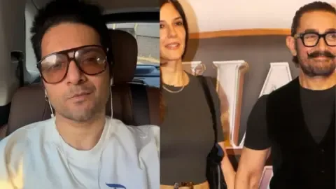 Ali Fazal and Aamir Khan at an event, hinting at potential wedding attendance.