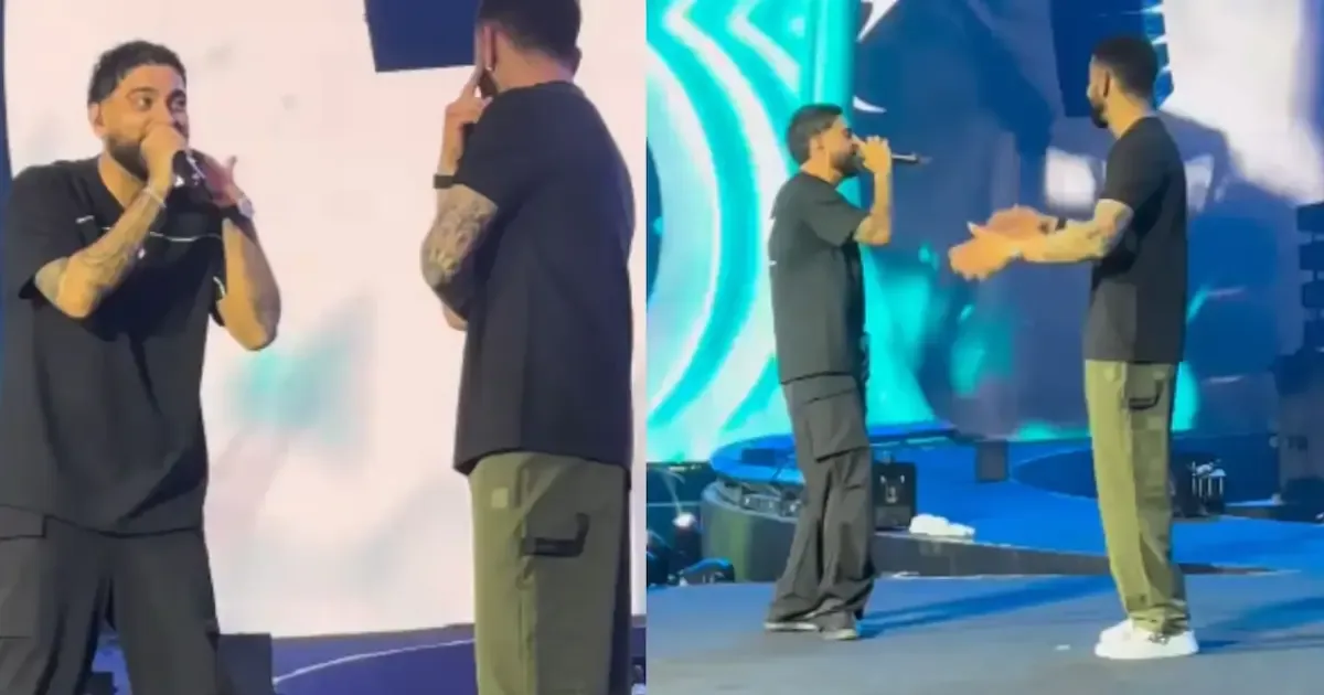 Virat Kohli listening to Karan Aujla's 'Winning Speech' before a cricket match, inspired by his father.