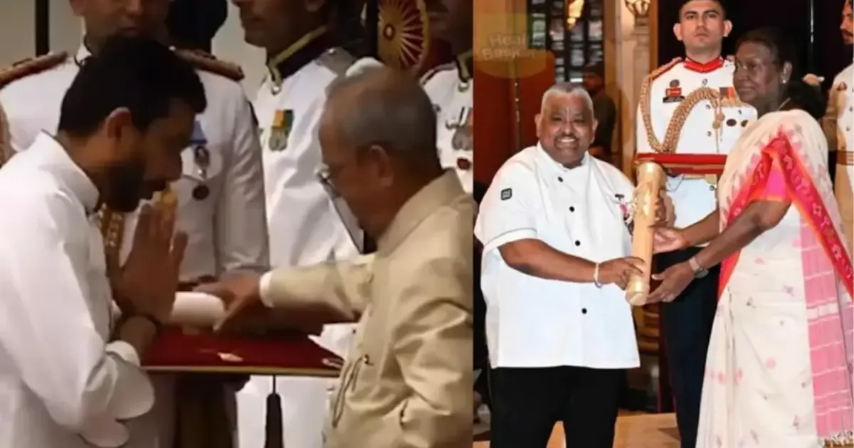 Tarla Dalal, Sanjeev Kapoor, and Ranveer Brar, prominent Indian chefs, recognized with Padma Awards.