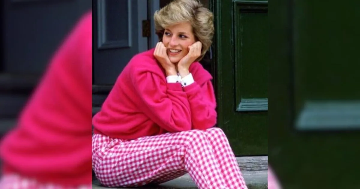 Princess Diana as a teenager reading a book, possibly a pulp romance novel.