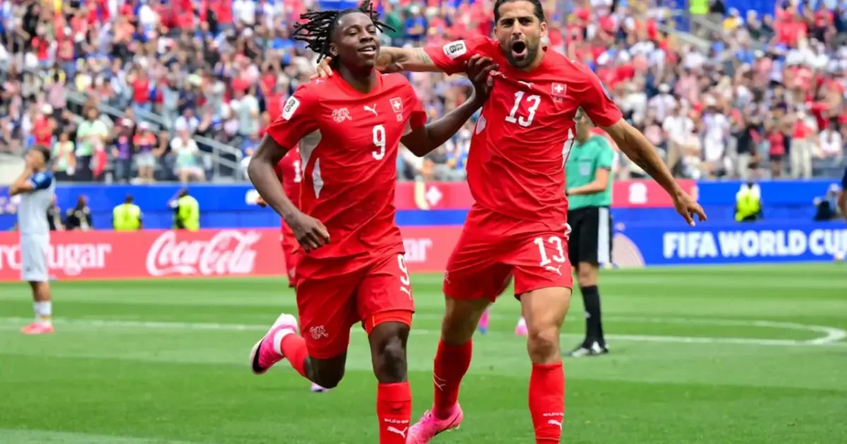 Johan Manzambi scores for Switzerland against Bosnia and Herzegovina in their 4-1 World Cup qualifying match.
