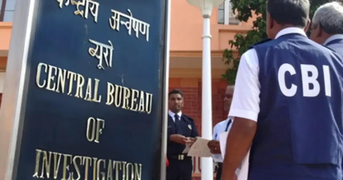 CBI officials apprehending a suspect in connection with the 2021 Bengal post-poll violence murder case.