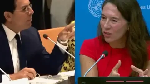 Israeli envoy clashes with UN official during a heated hearing on children in conflict.