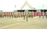 Indian Army peacekeepers receiving UN medals for their service in DR Congo, Sudan, and South Sudan.