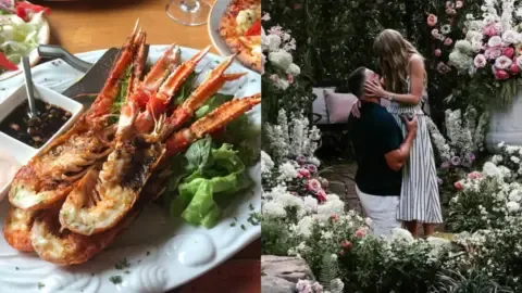 Taylor Swift wedding menu featuring lobster and crispy chicken dishes, sparking fan speculation.
