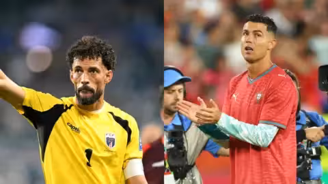 Vozinha, the Cape Verdean goalkeeper, is highlighted in a World Cup 2026 statistical comparison with Cristiano Ronaldo.